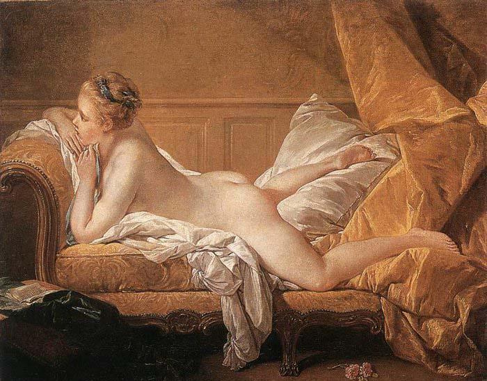 Francois Boucher Girl Reclining oil painting image